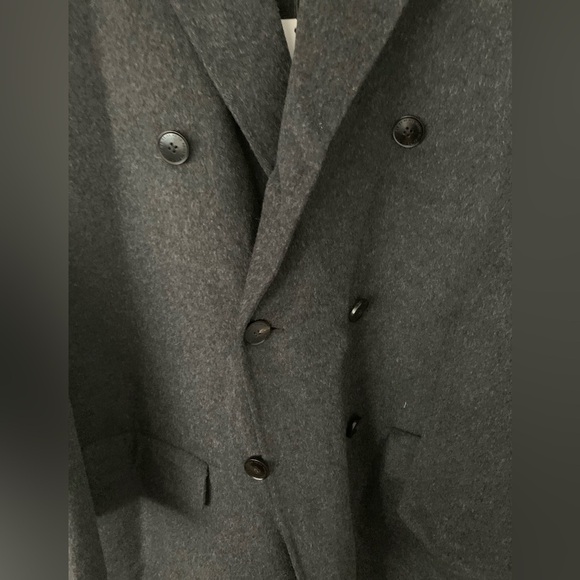 Reiss Laylah double breasted wool blend coat in charcoal grey NWT - Picture 9 of 12